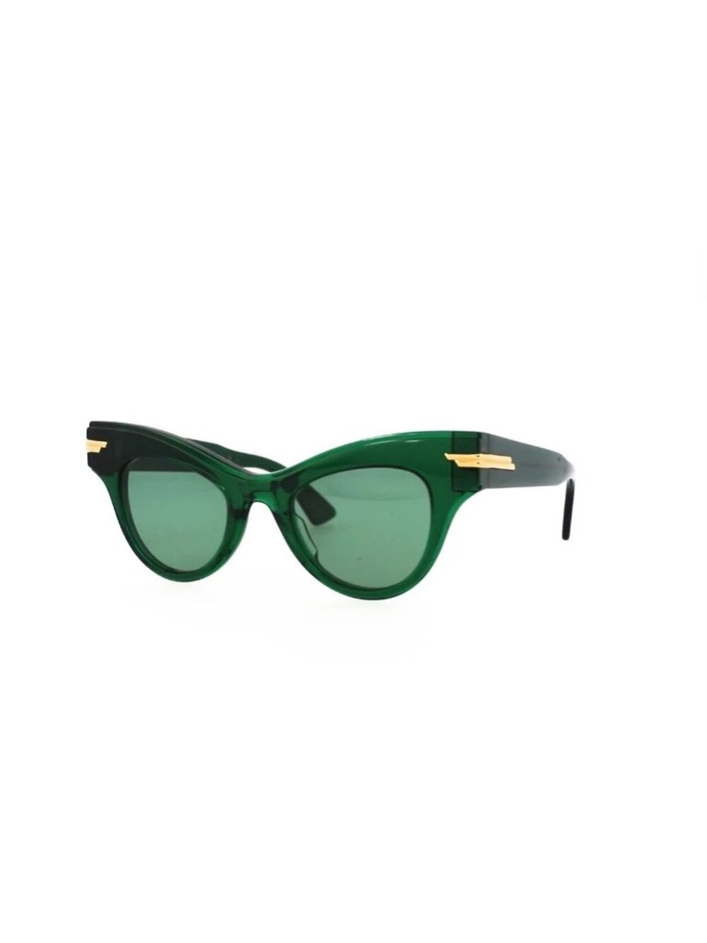 New Bottega Veneta Women's Sunglasses Cat Eye Acetate Frame Green Green Green